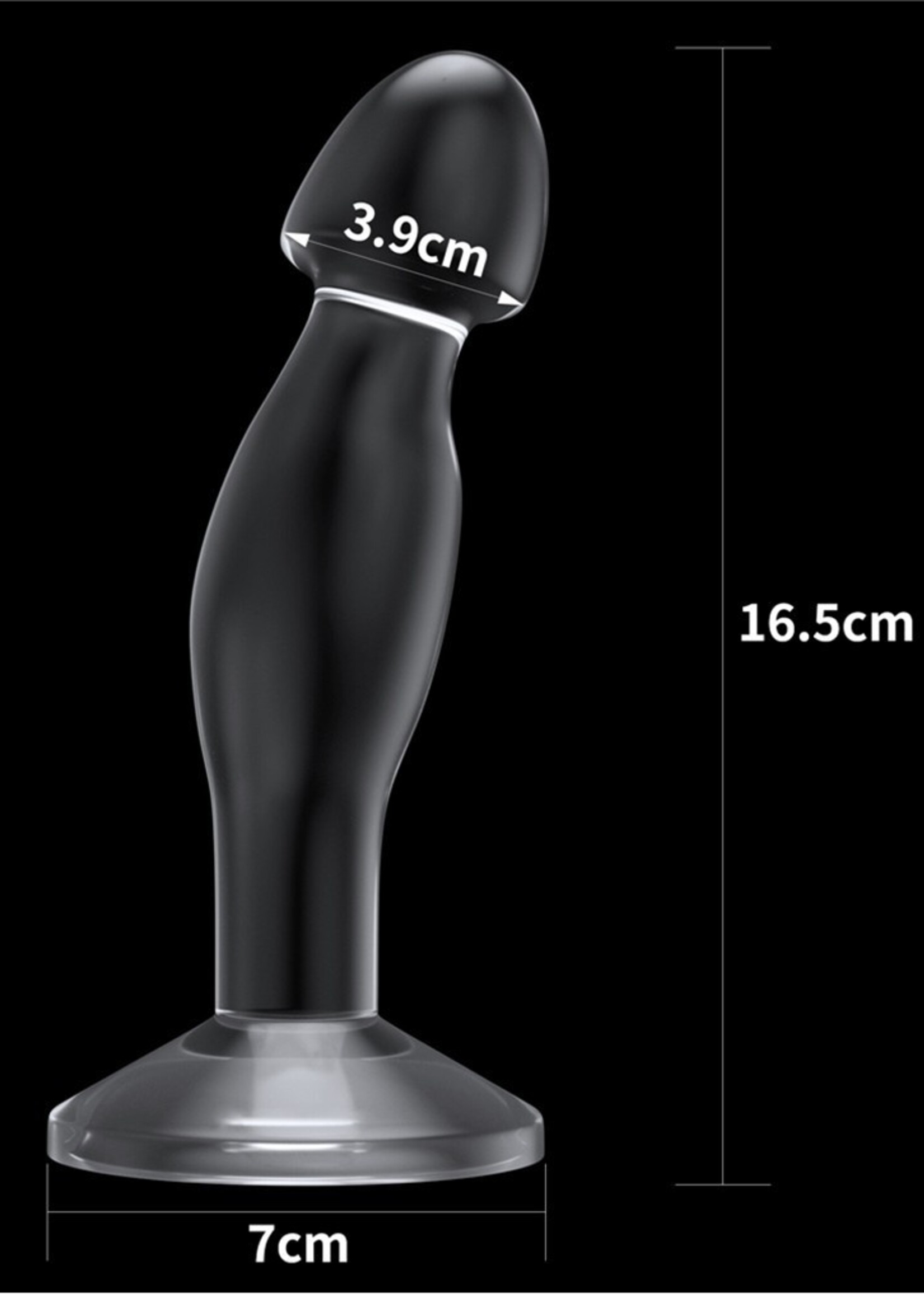 LoveToy Prostate Plug - Transparent 16,5 cm Ø 3,9 cm