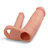 LoveToy Pleasure X Tender Double Penis Sleeve + 5 cm - Nude