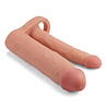 LoveToy LoveToy - Pleasure X Tender Double Penis Sleeve + 5 cm - Nude LoveToy LoveToy - Pleasure X Tender Double Penis Sleeve + 5 cm - Nude