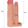 LoveToy Pleasure X Tender Double Penis Sleeve + 5 cm - Nude