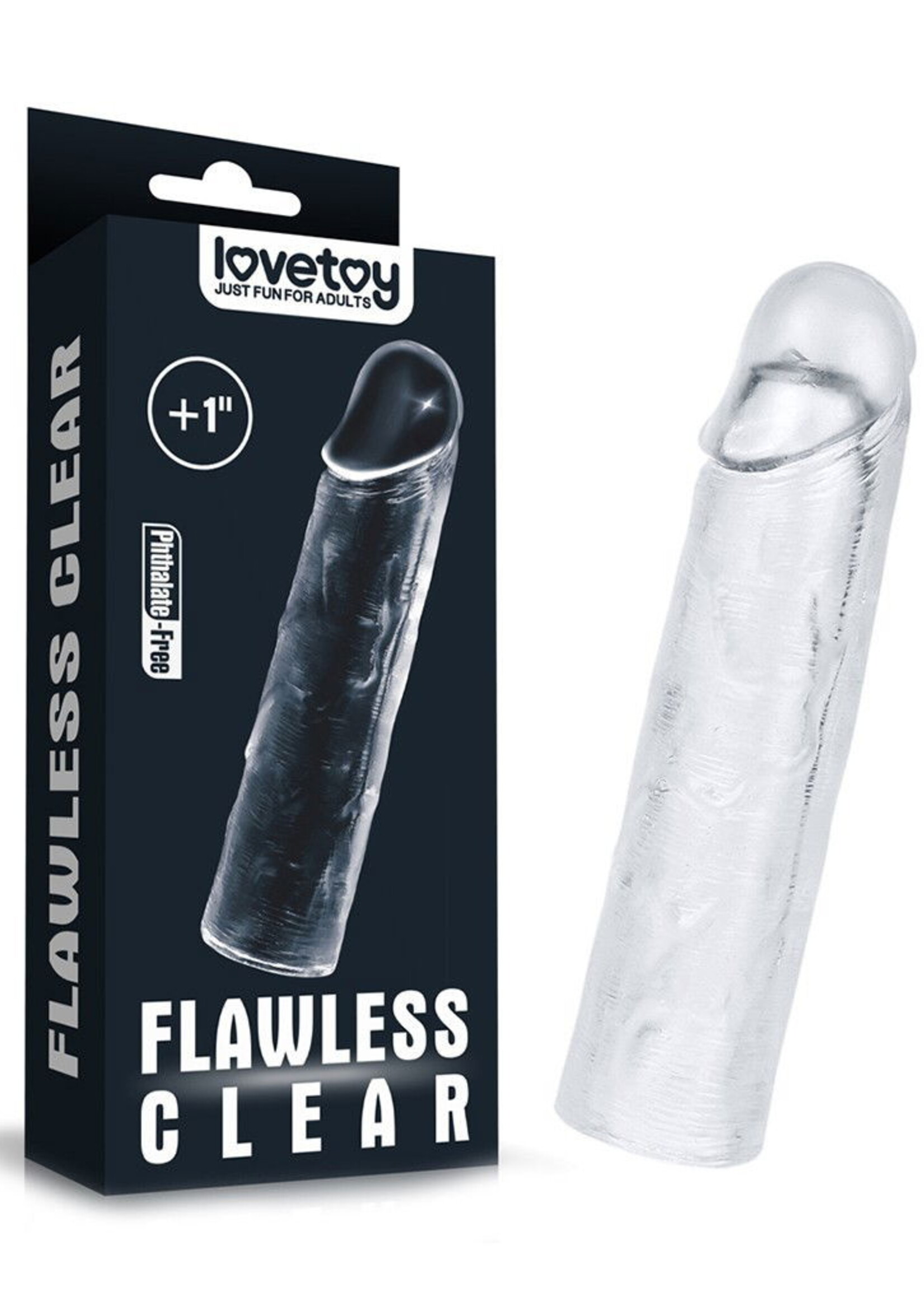 LoveToy Perfecte transparante penishuls - 2,5 cm verlenging