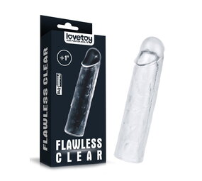 LoveToy Flawless Clear Penis Sleeve + 2.5 cm LoveToy Flawless Clear Penis Sleeve + 2.5 cm