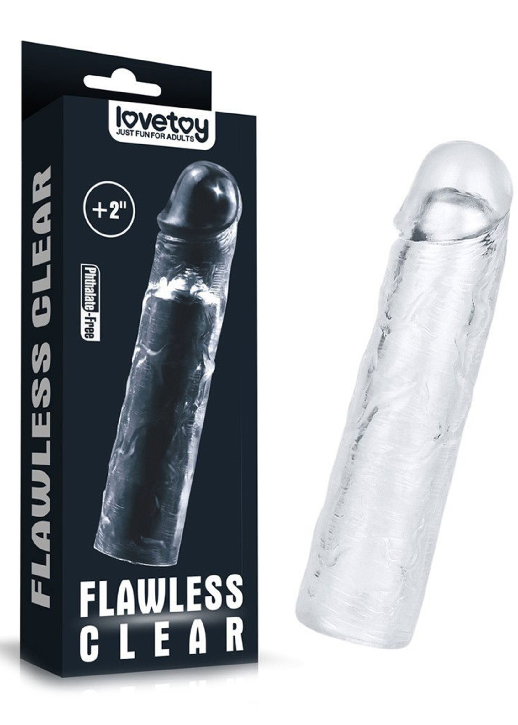 LoveToy Flawless Clear Penishülle - 5 cm Verlängerung