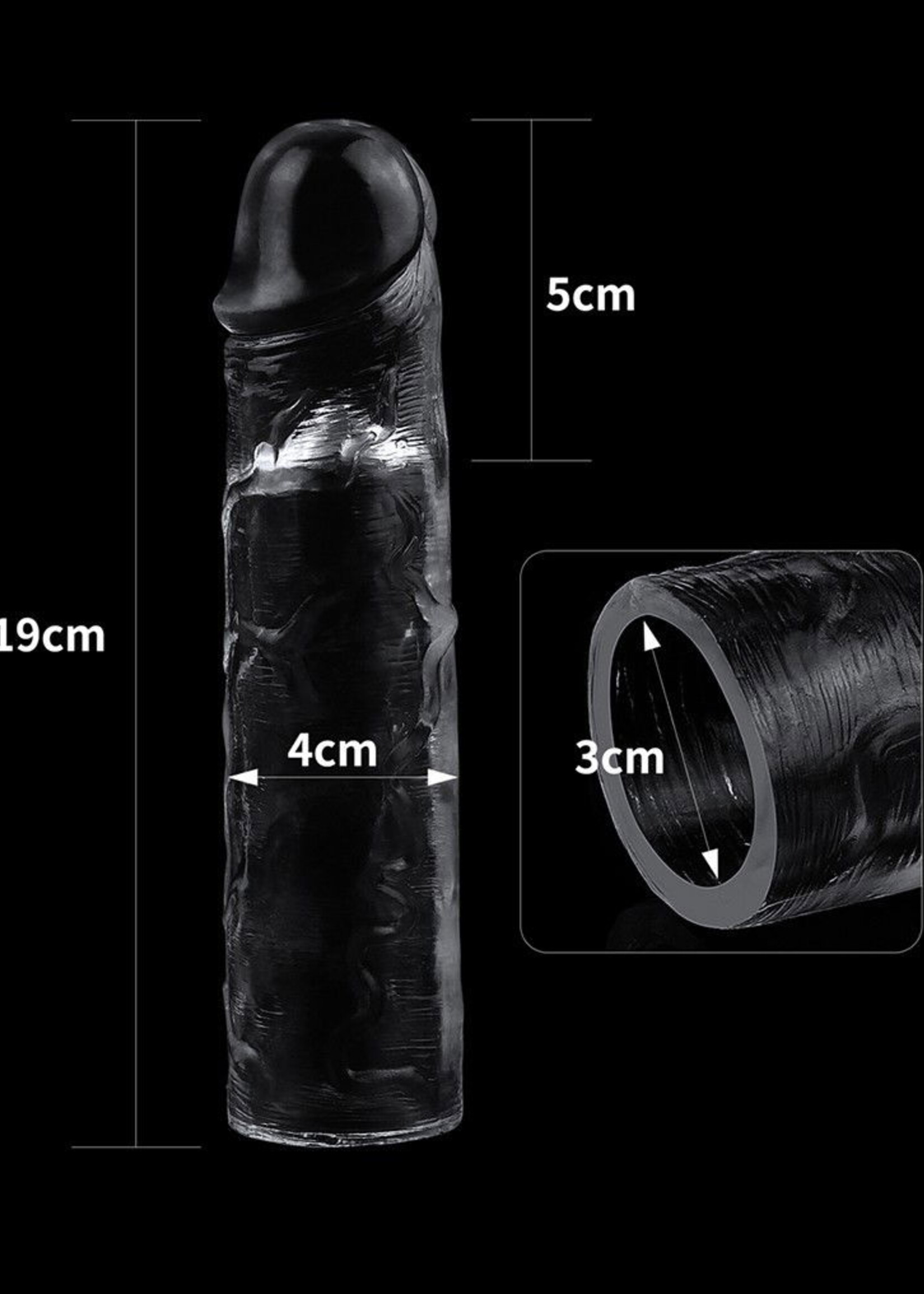 LoveToy Perfecte transparante penishuls - 5 cm verlenging