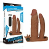 LoveToy LoveToy - Pleasure X Tender Manchon vibrant double pénis + 5 cm - Marron LoveToy LoveToy - Pleasure X Tender Manchon vibrant double pénis + 5 cm - Marron