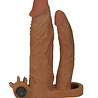 LoveToy LoveToy - Pleasure X Tender Manchon vibrant double pénis + 5 cm - Marron LoveToy LoveToy - Pleasure X Tender Manchon vibrant double pénis + 5 cm - Marron