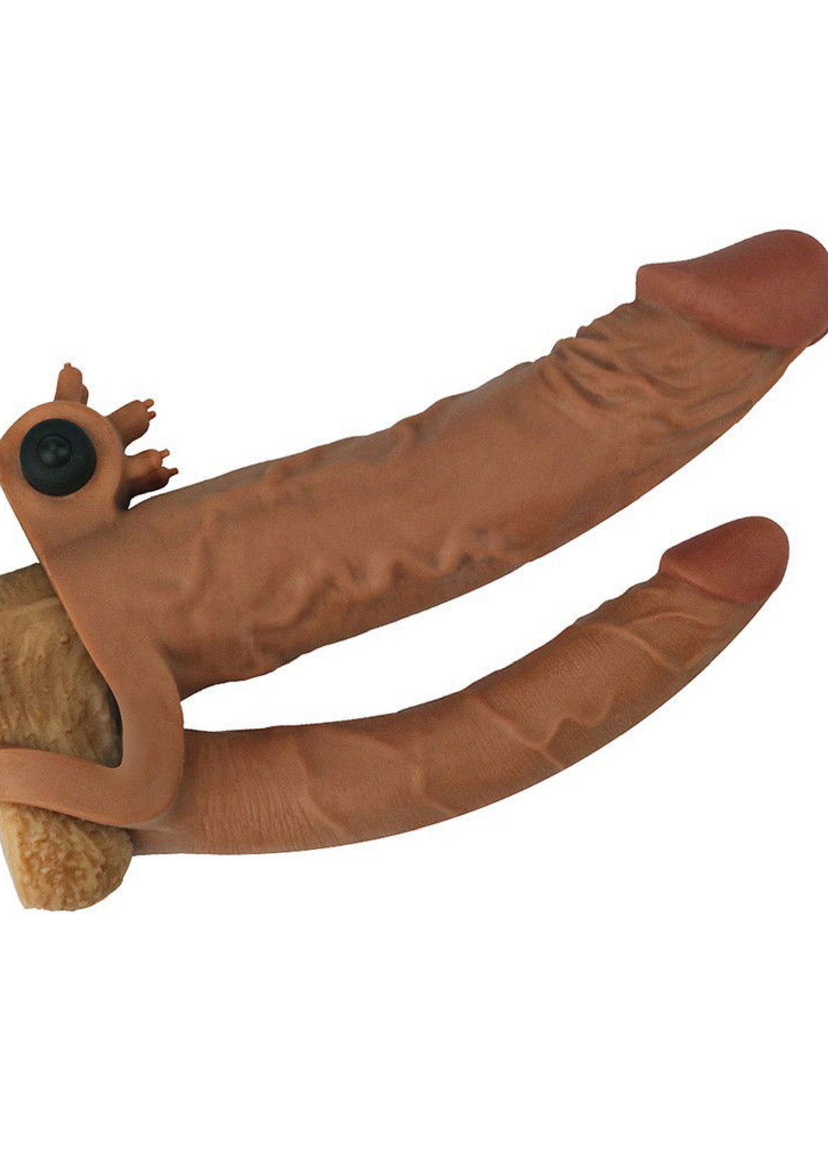 LoveToy Pleasure X Tender Dubbele Penishuls - Vibrerend +5 cm Verlenging