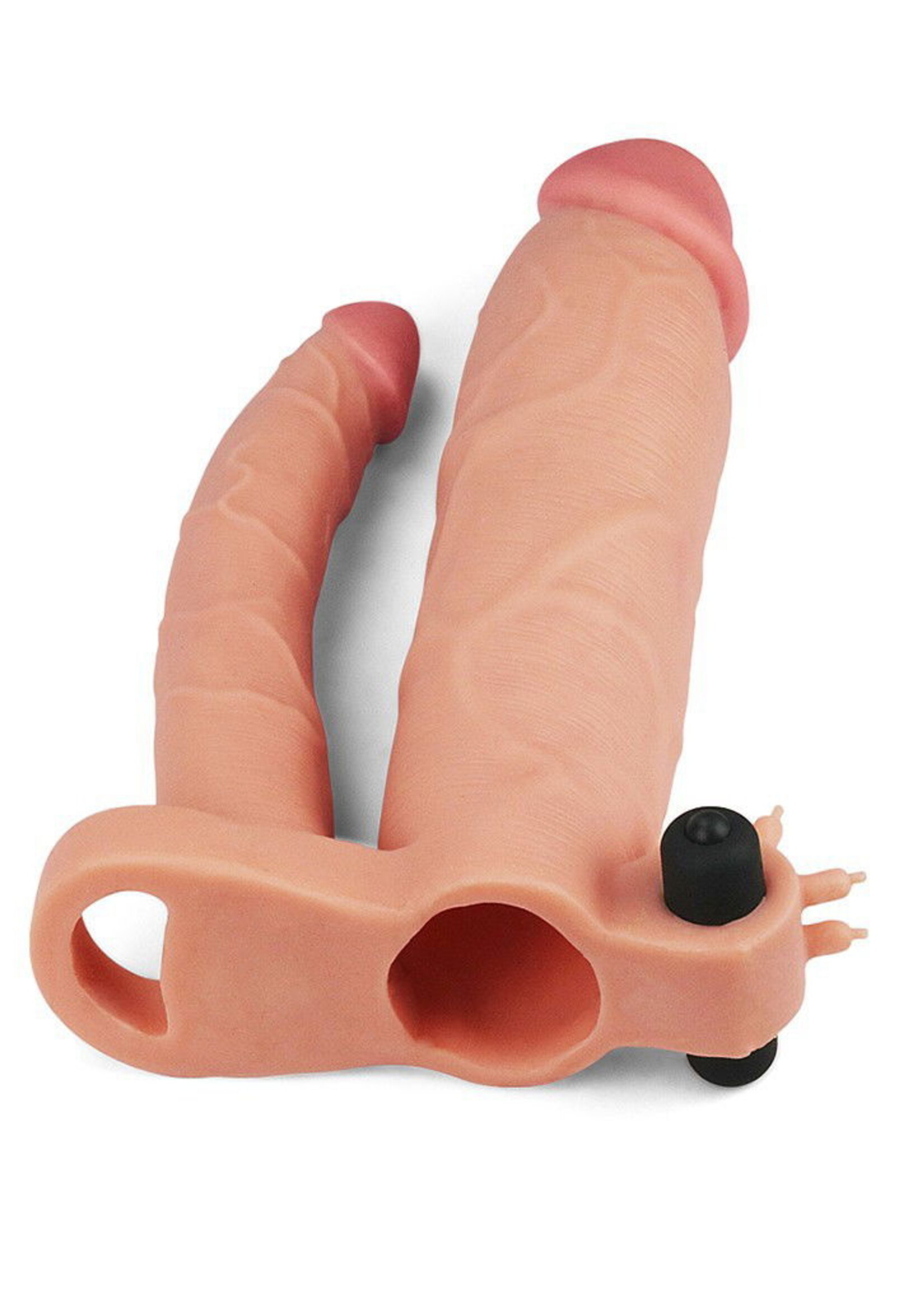 LoveToy Pleasure X Tender Penishülle +7,5 cm - Vibrierende Penisverlängerung