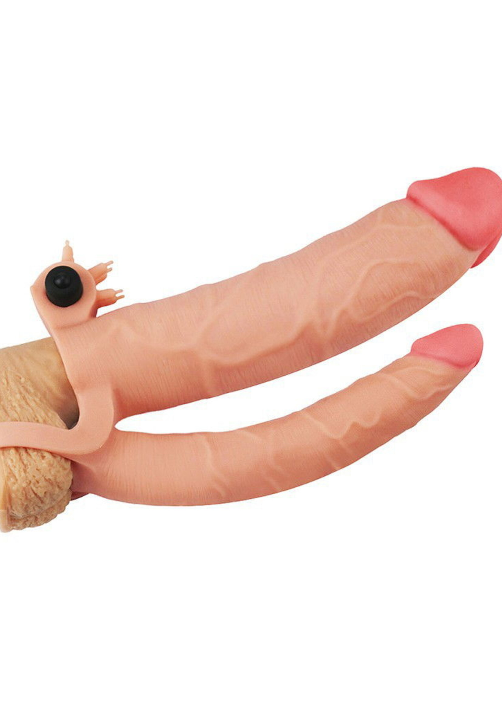 LoveToy Pleasure X Tender Penishülle +7,5 cm - Vibrierende Penisverlängerung