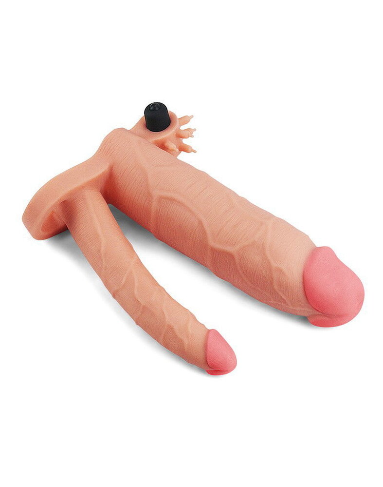 LoveToy Pleasure X Tender Penishülle +7,5 cm - Vibrierende Penisverlängerung