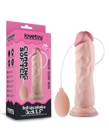 LoveToy Zachte ejaculatie dildo 21 cm - Realistische spuitende dildo