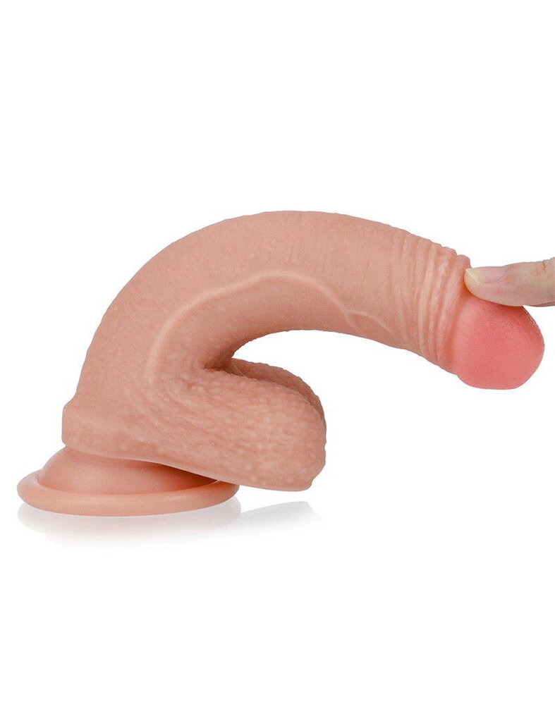 LoveToy Realistischer Dildo 18 cm - Nude - 18 cm Ø3,8 cm