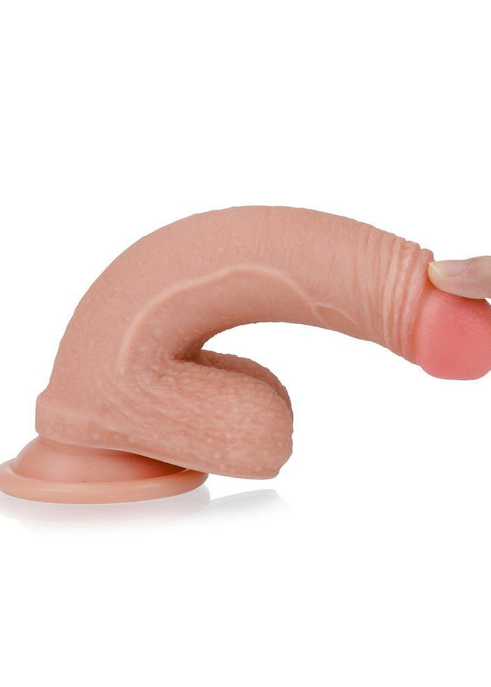 LoveToy Realistischer Dildo 18 cm - Nude - 18 cm Ø3,8 cm