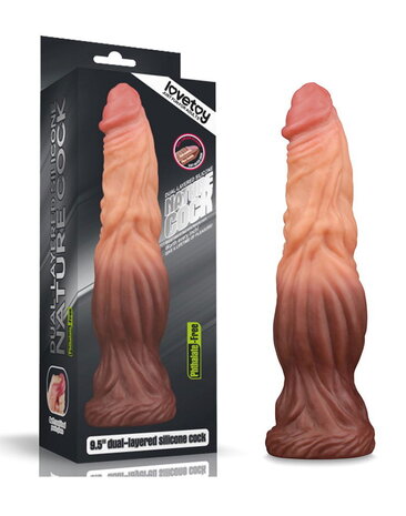 LoveToy LoveToy – Dildo mit Adern 24 cm – Hautfarben/Braun LoveToy LoveToy – Dildo mit Adern 24 cm – Hautfarben/Braun