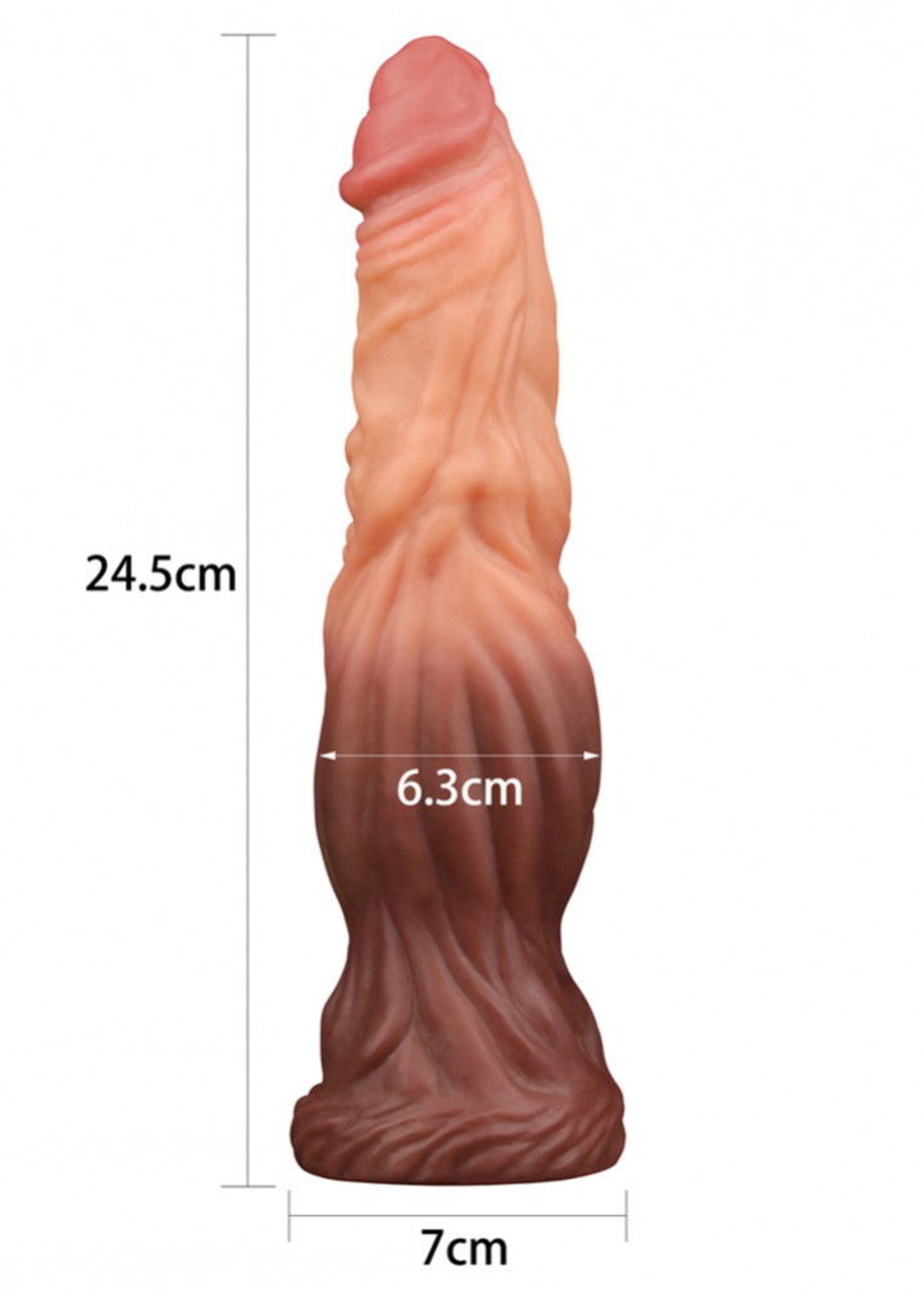 LoveToy Dildo mit Adern - Realistischer Dildo 24,5 cm Ø6,3 cm