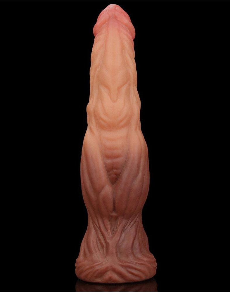 LoveToy LoveToy - Dildo with Veines 24 cm - Nude/Brown LoveToy LoveToy - Dildo with Veines 24 cm - Nude/Brown
