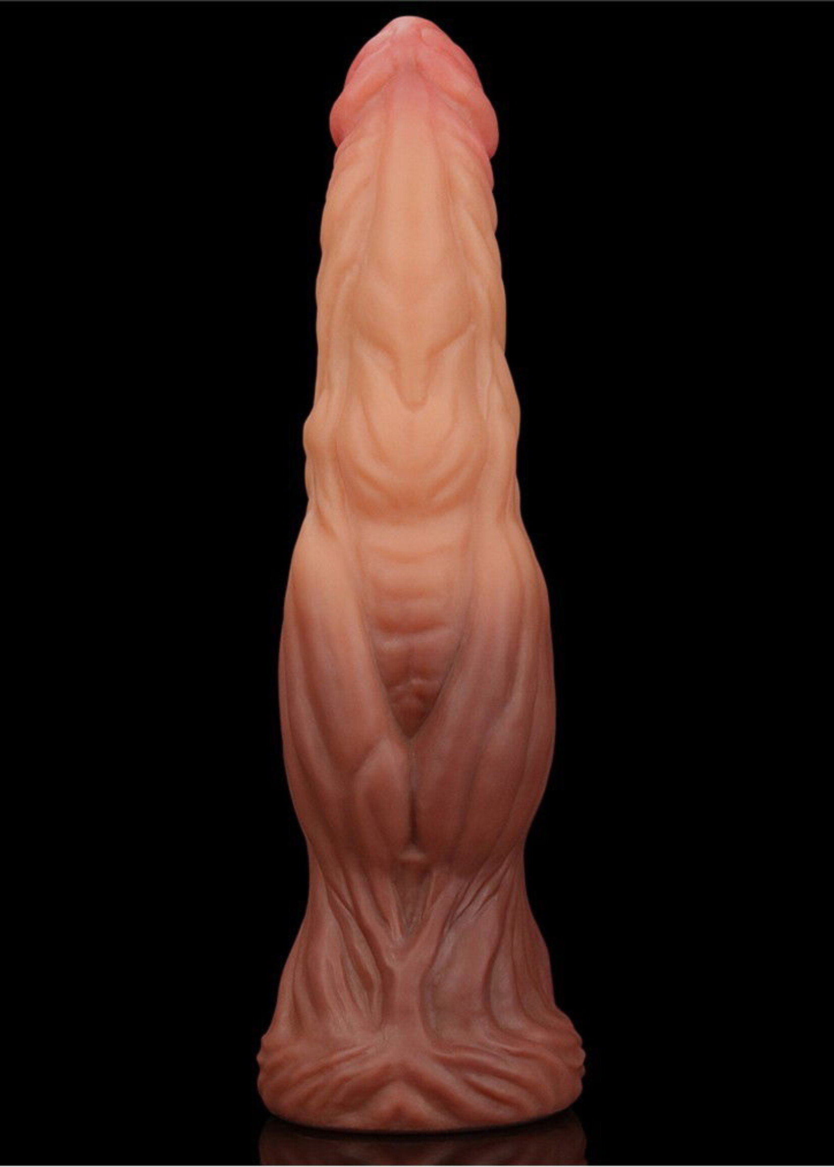 LoveToy Gode veiné 24 cm - Nude/Marron