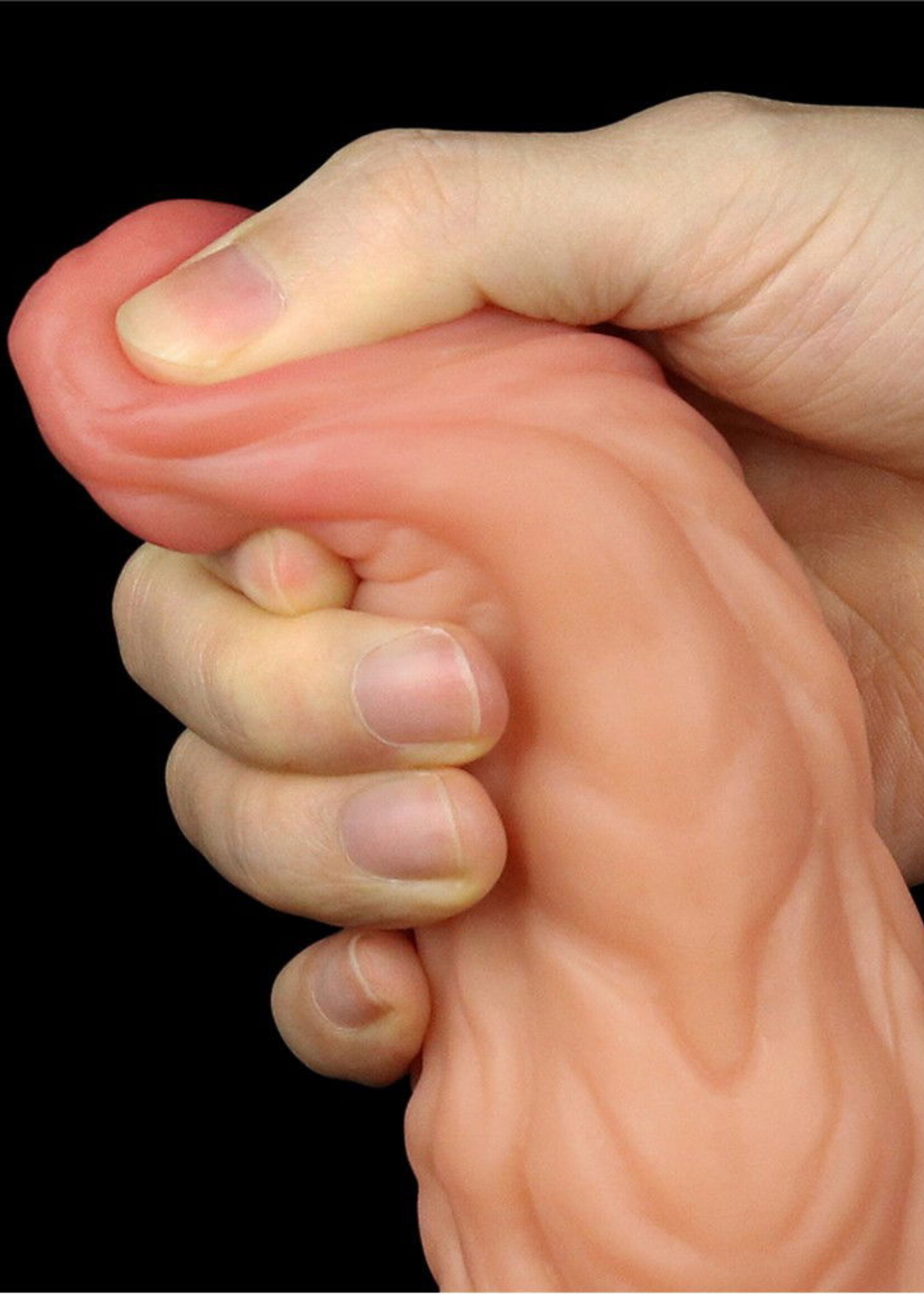 LoveToy Gode veiné 24 cm - Nude/Marron
