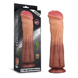 LoveToy Dildo met Aderen 30 cm - Nude/Bruin