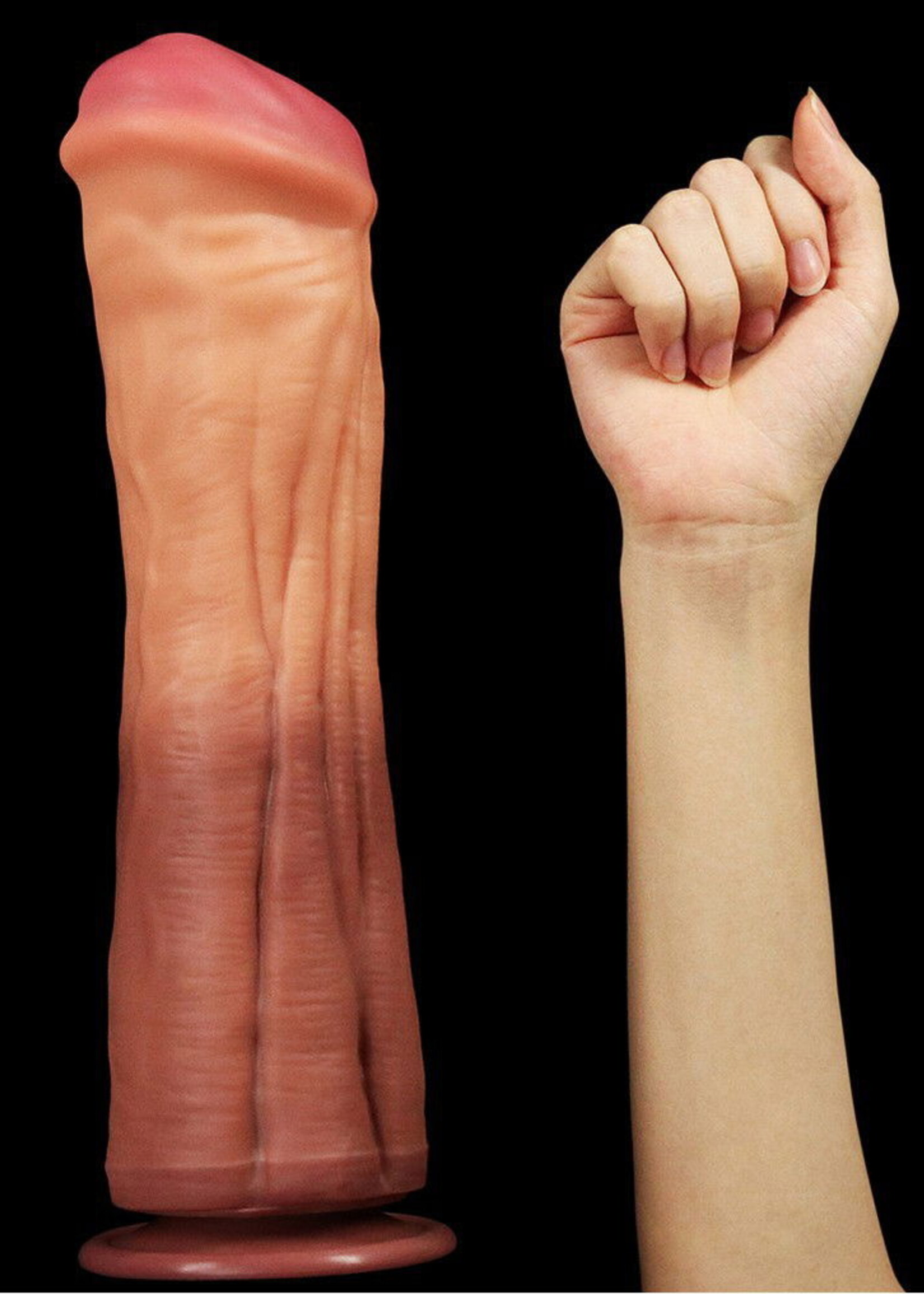 LoveToy Dildo mit Adern - Realistischer Dildo 30 cm Ø7,5 cm