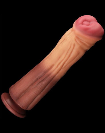 LoveToy Gode veiné 30 cm - Nude/Marron