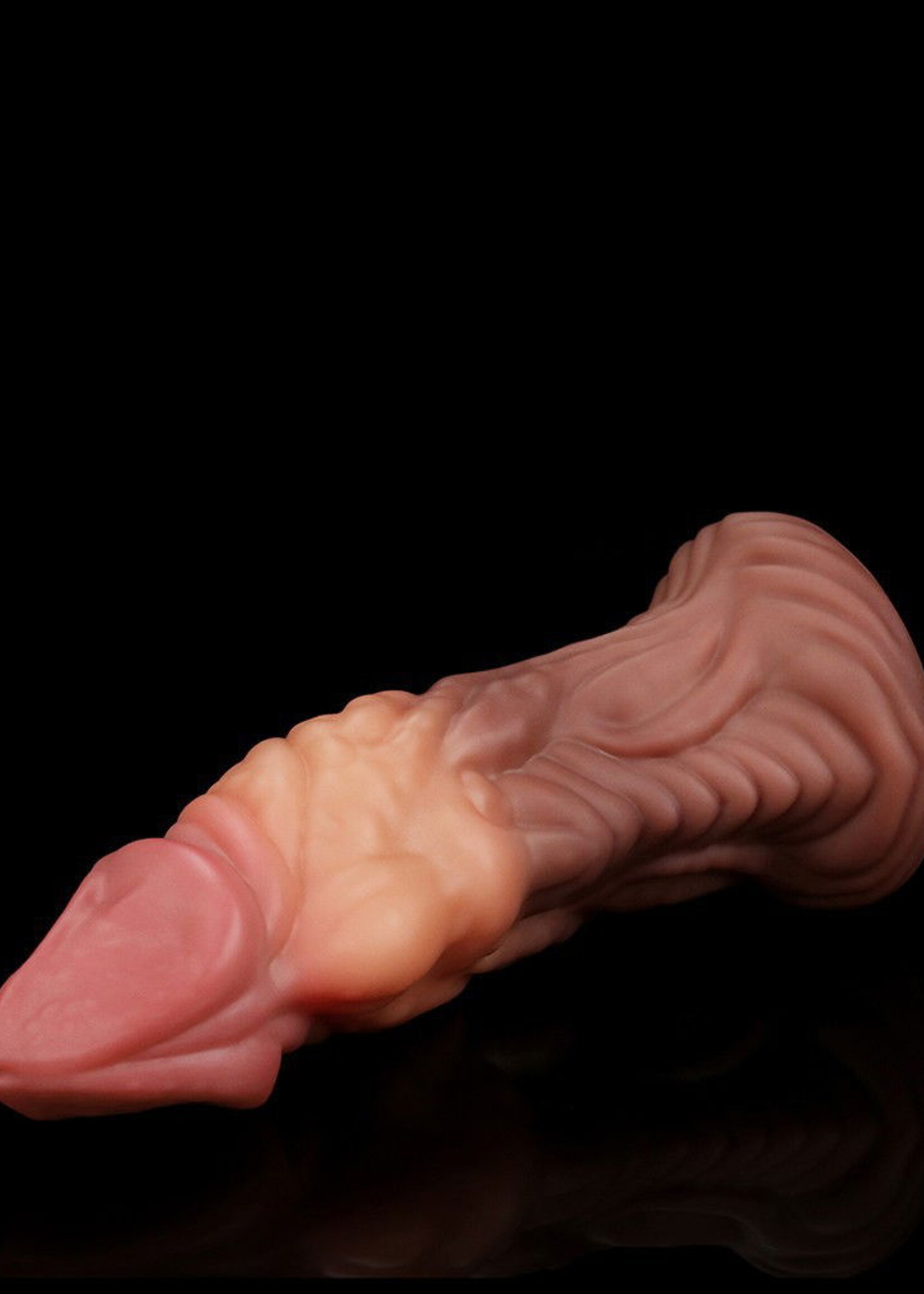 LoveToy Gode veiné 18 cm - Nude/Marron