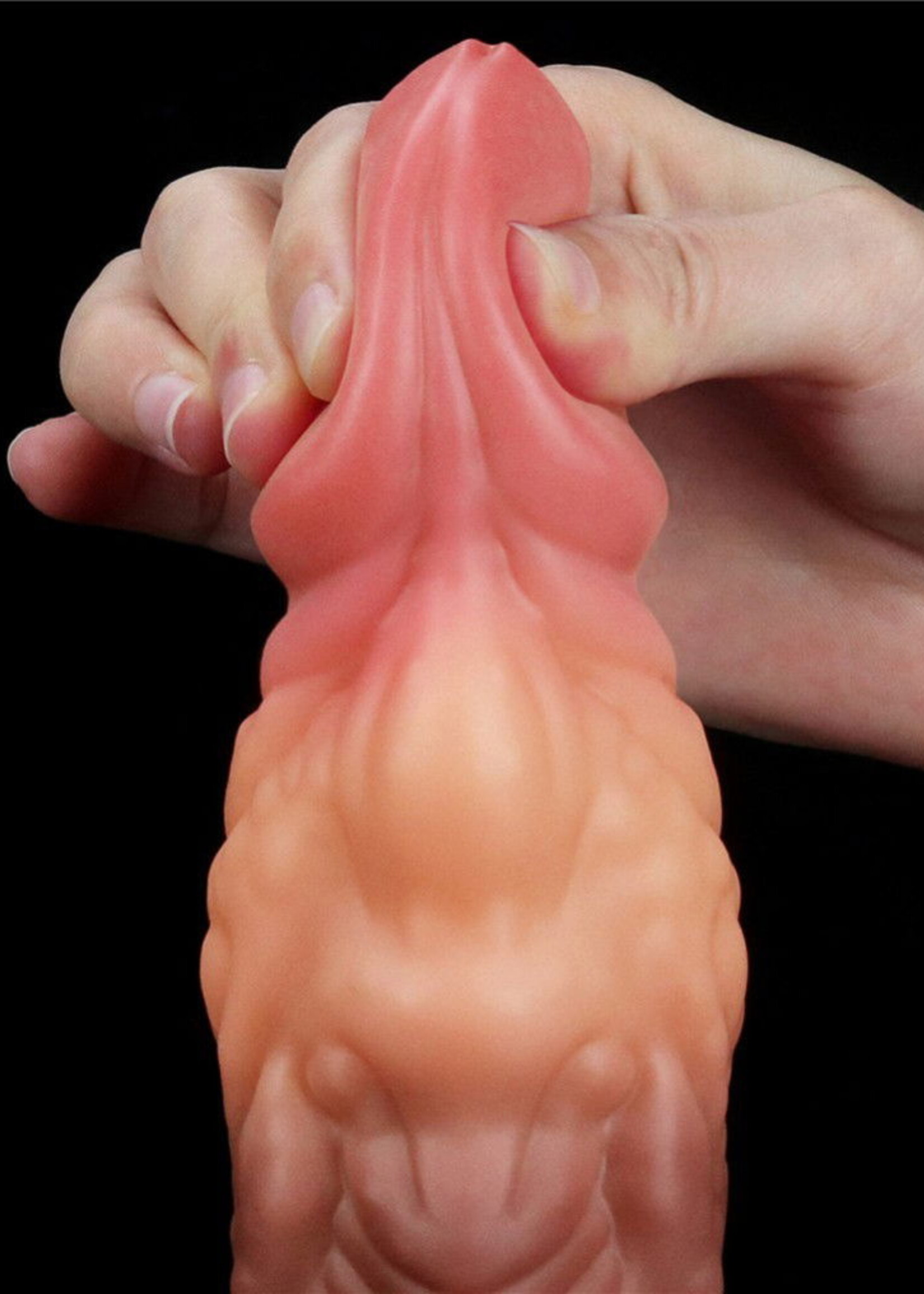 LoveToy Gode veiné 18 cm - Nude/Marron