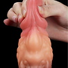 LoveToy LoveToy - Dildo with Veins 18 cm - Nude/Brown LoveToy LoveToy - Dildo with Veins 18 cm - Nude/Brown