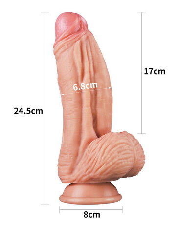 LoveToy Dildo met aderen - Realistische dildo 24,5 cm Ø7,5 cm LoveToy Dildo met aderen - Realistische dildo 24,5 cm Ø7,5 cm
