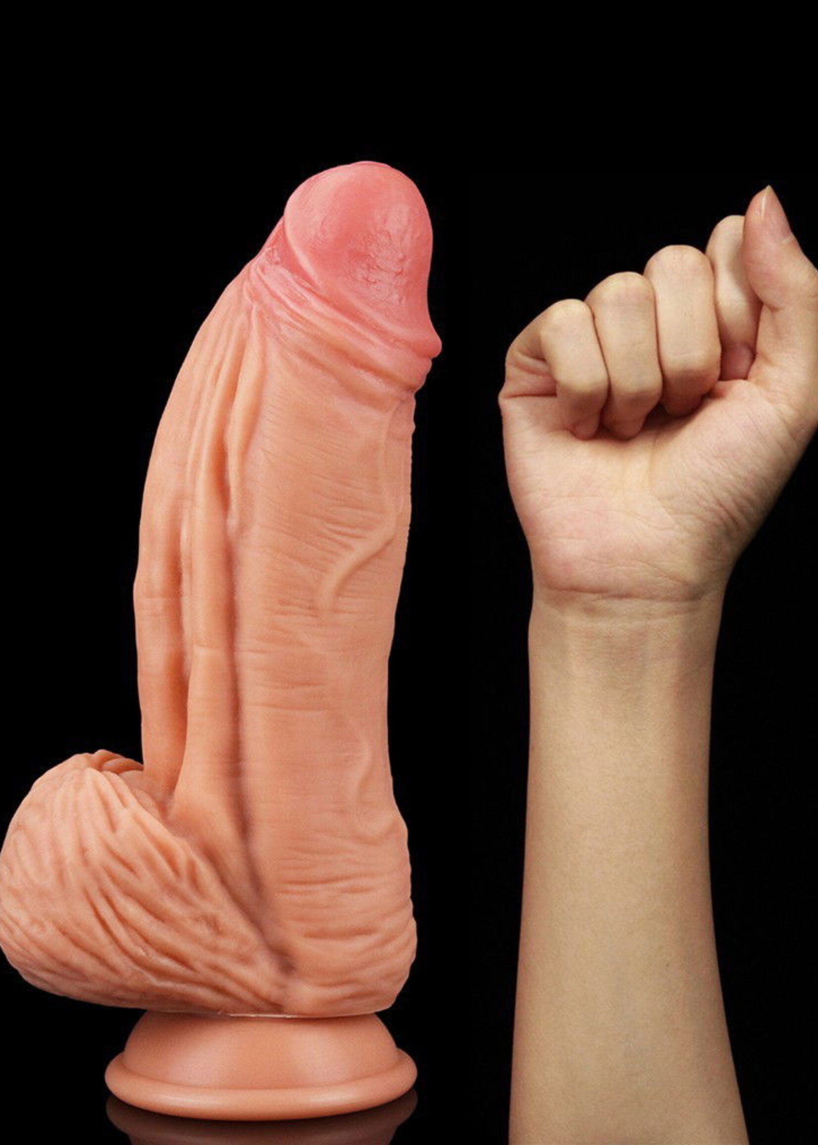 LoveToy Dildo mit Adern - Realistischer Dildo 24,5 cm Ø7,5 cm