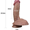 LoveToy Siliconen dildo - Realistische dildo 19,5 cm Ø4,5 cm