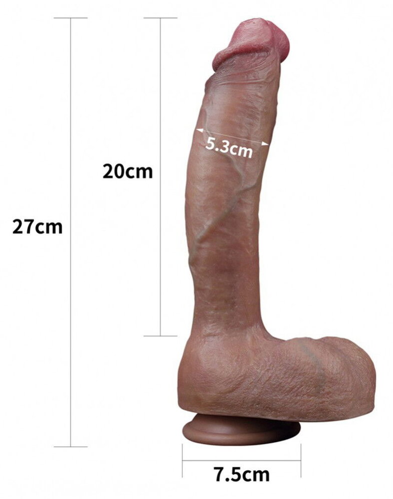 LoveToy Siliconen dildo - Realistische dildo 27 cm Ø5,3 cm
