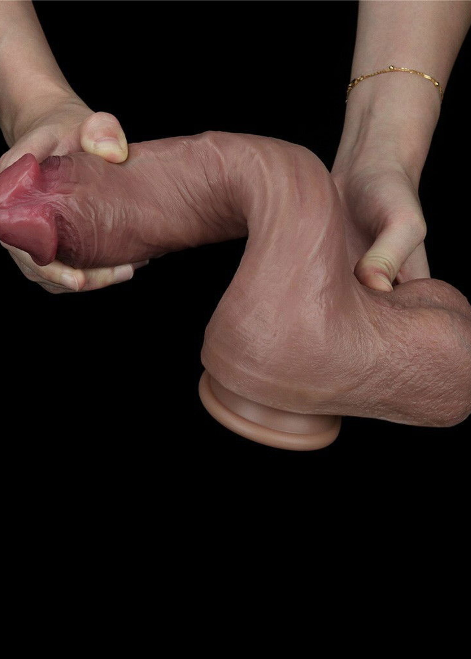 LoveToy Silikon-Dildo - Realistischer Dildo 27 cm Ø5,3 cm