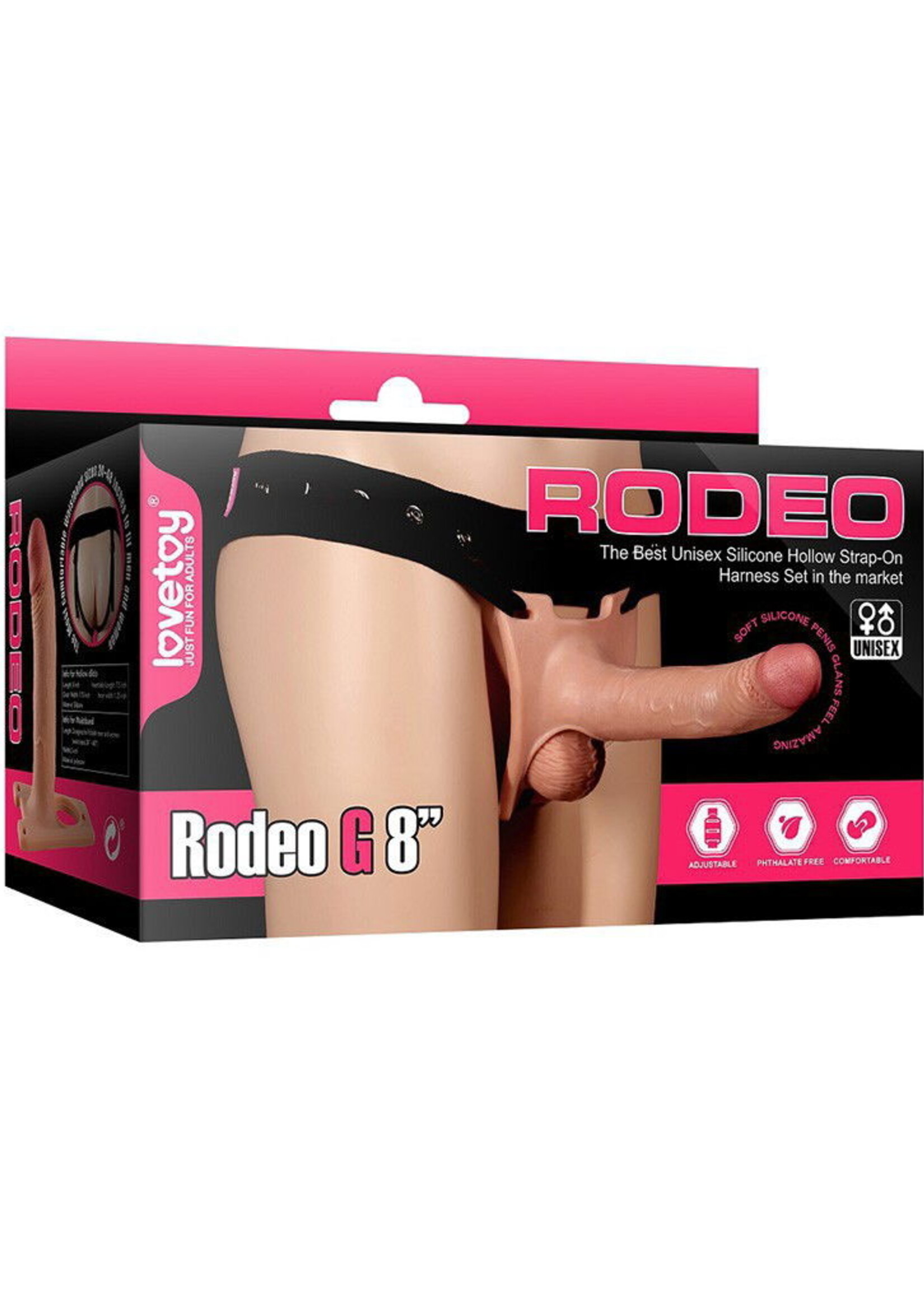 LoveToy Strap-On Harness mit Dildo 20 cm + Hohlhülle