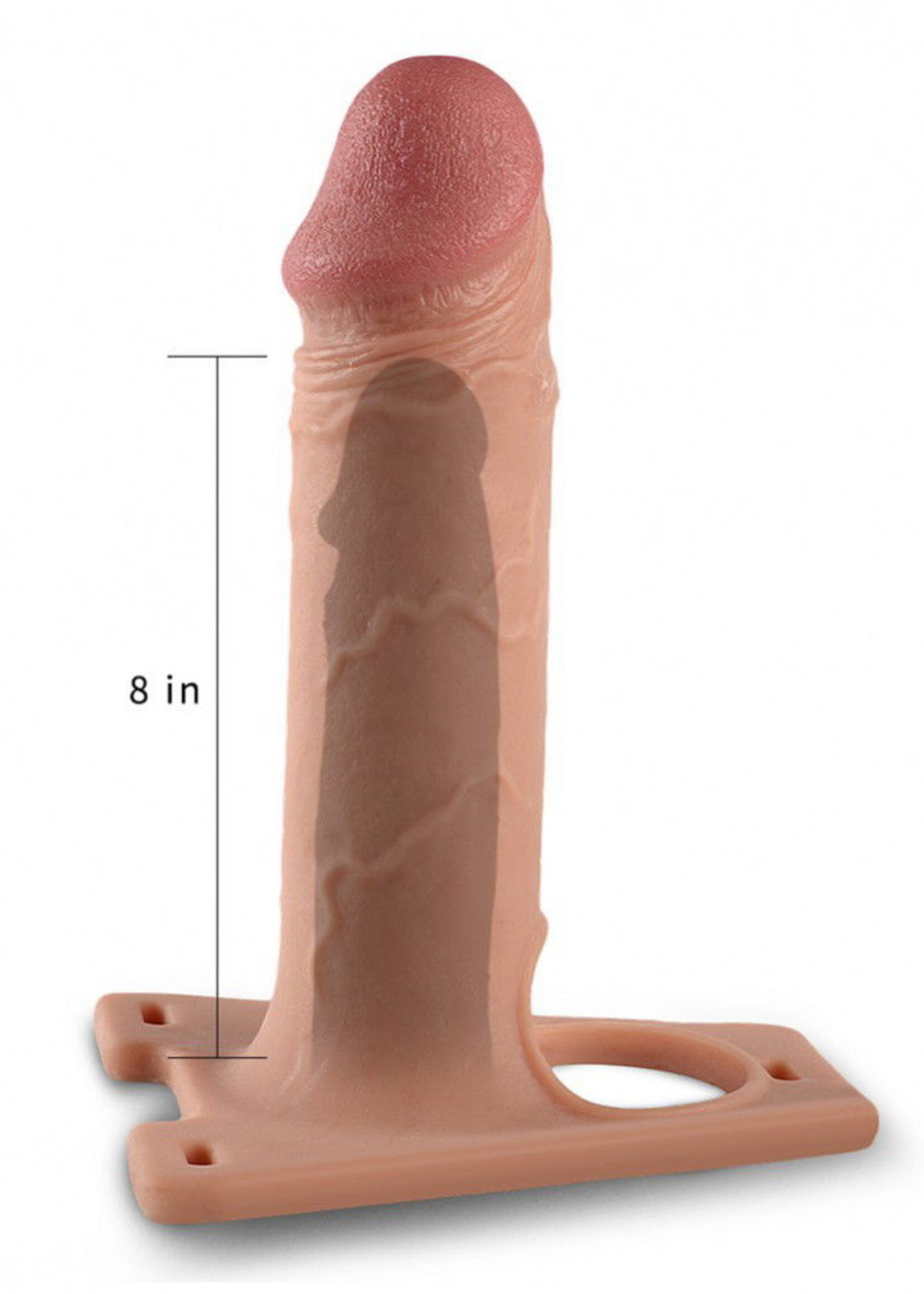 LoveToy Harnais ceinture avec gode 21,5 cm - Nude