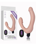 LoveToy iJoy - Vibrerende Dubbele Dildo met afstandbediening - Nude