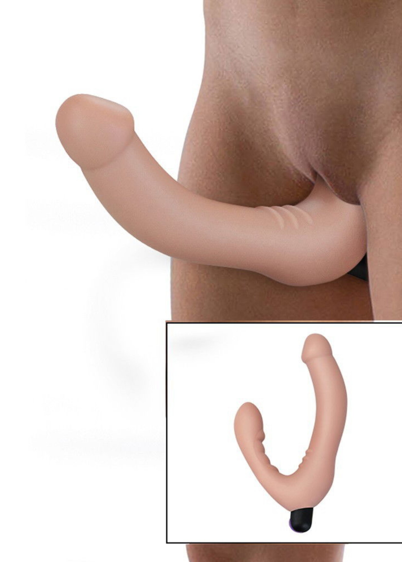 LoveToy iJoy - Dubbele dildo 20 cm Ø3,3 cm + afstandsbediening