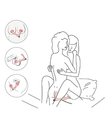 LoveToy iJoy - Double gode vibrant avec télécommande - Nude