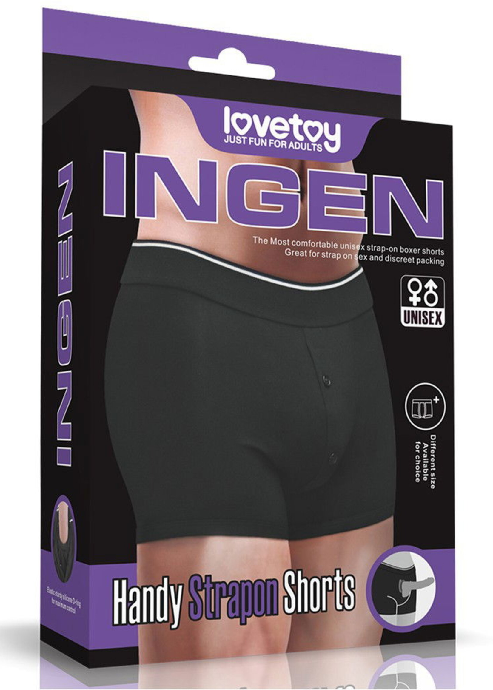 LoveToy Unisex Strap-On Shorts - Strap-On Harness