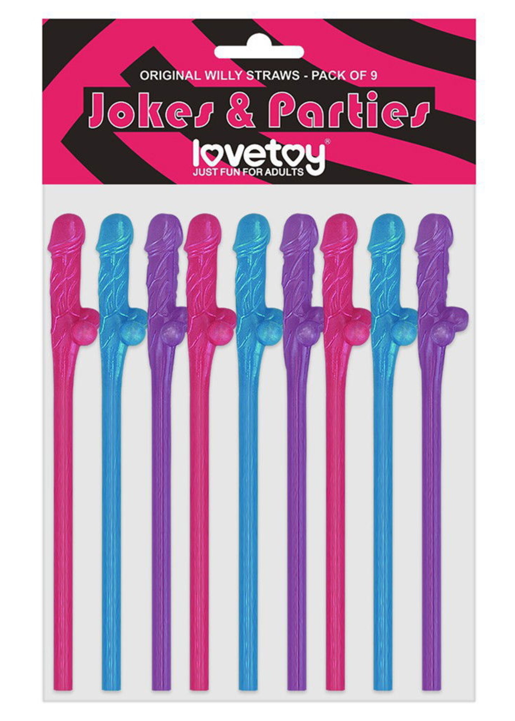 LoveToy Willy-Strohhalme - 9er-Pack