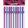 LoveToy Pailles Willy multicolores - Lot de 9