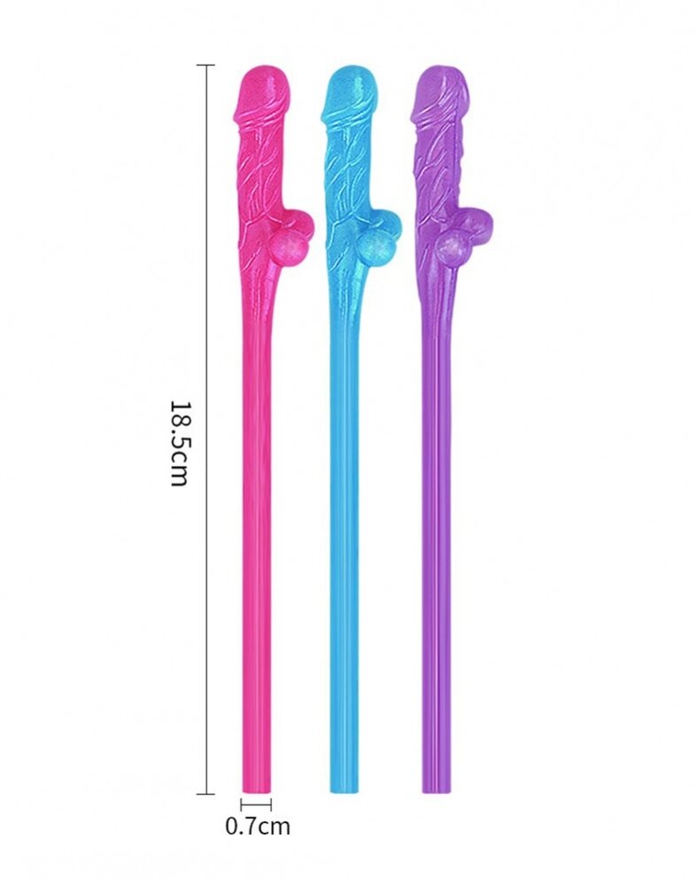 LoveToy Pailles Willy multicolores - Lot de 9