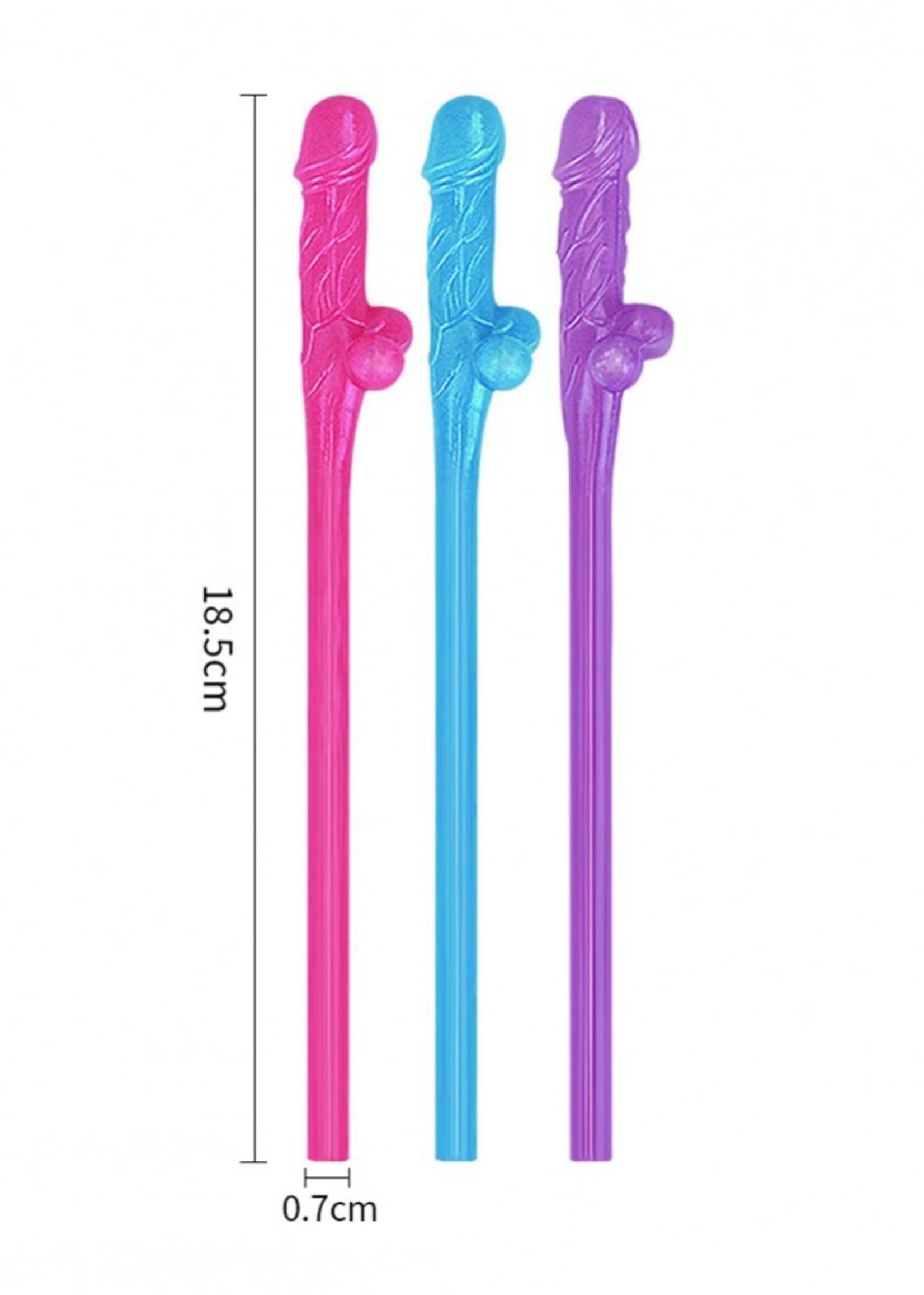 LoveToy Willy-Strohhalme - 9er-Pack