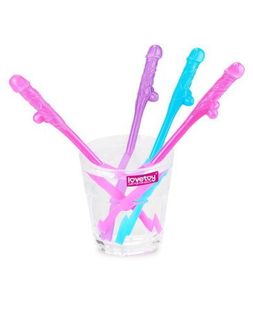 LoveToy Pailles Willy multicolores - Lot de 9
