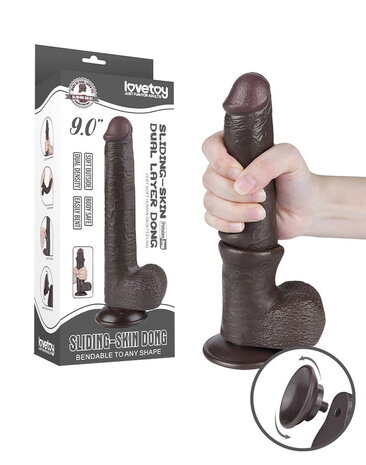 LoveToy Sliding Skin Dildo - Realistischer Dildo 24 cm Ø4,5 cm