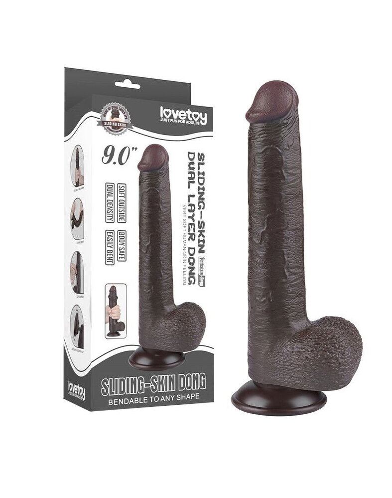LoveToy Gode coulissant 24 cm - Noir