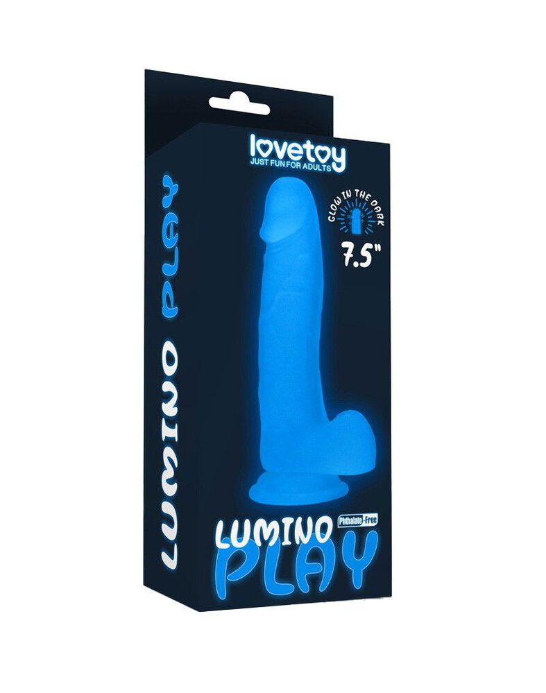 LoveToy Lumino Play Dildo - Realistische dildo 19 cm Ø4 cm + Lichtgevend in het donker