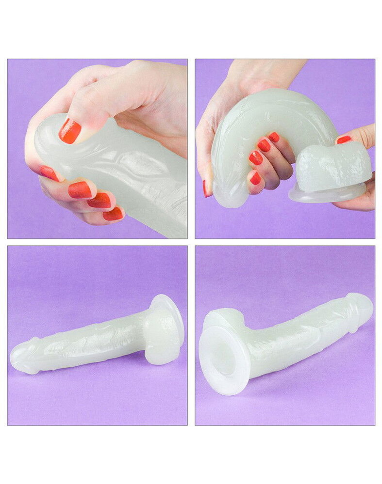 LoveToy Lumino Play Dildo - Realistische dildo 19 cm Ø4 cm + Lichtgevend in het donker