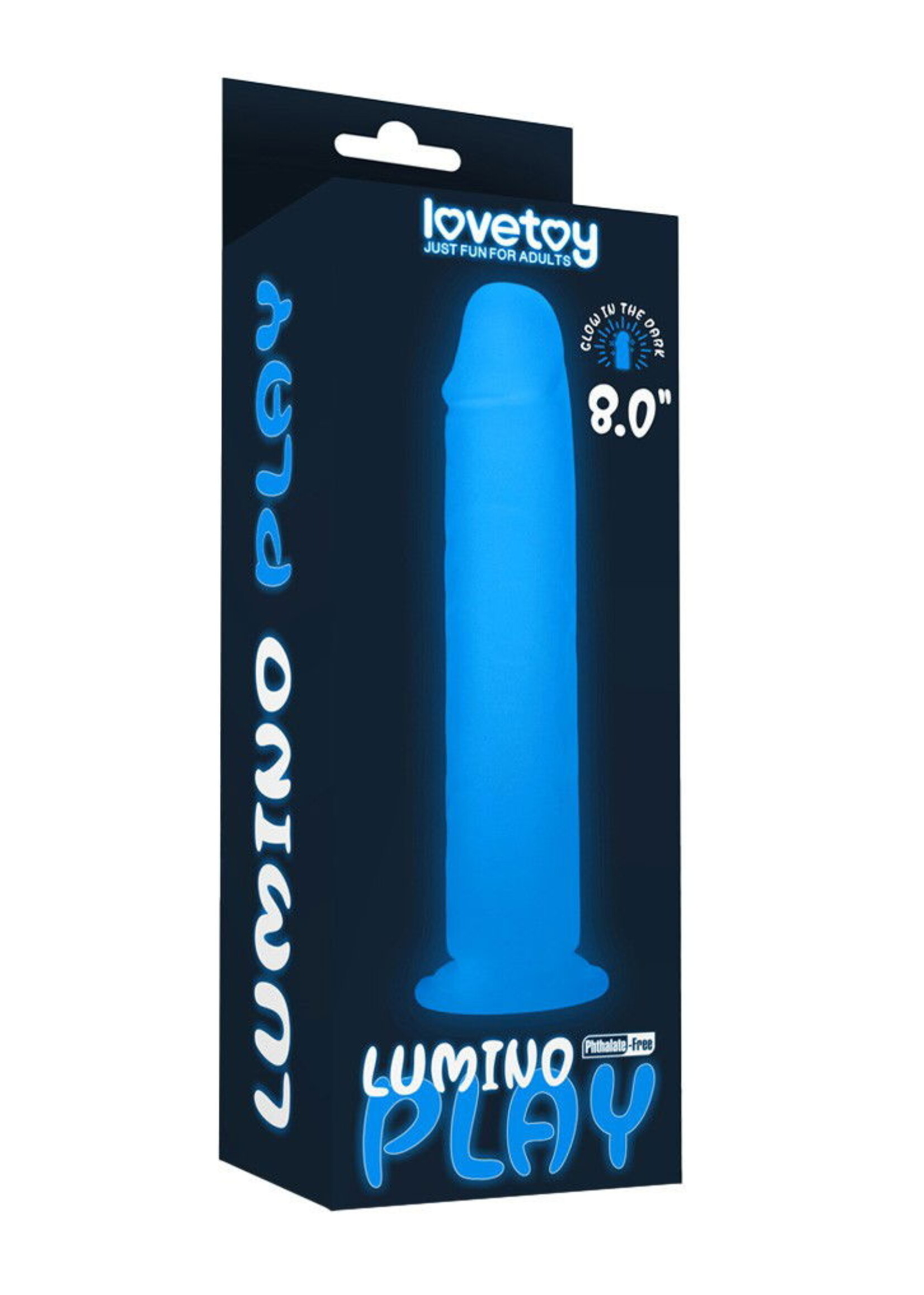LoveToy Lumino Play Dildo - Realistischer Dildo 21 cm Ø4 cm + Glow in the Dark