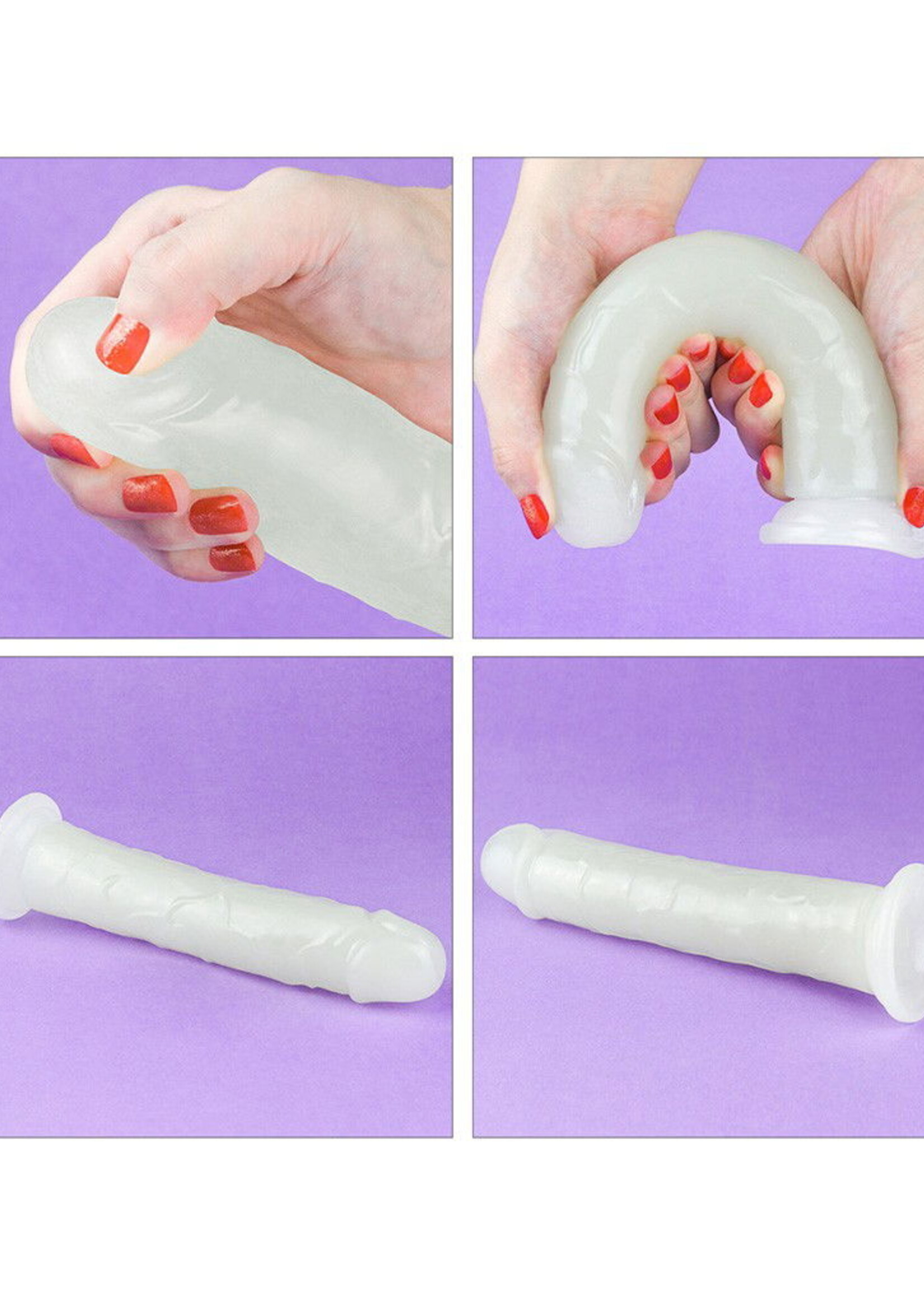 LoveToy Lumino Play Dildo - Realistische dildo 21 cm Ø4 cm + Lichtgevend in het donker